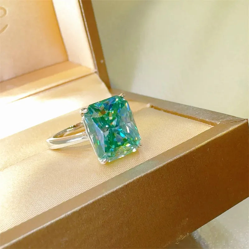 2 Carat Sparkala™ Rectangle Moissanite Ring – 925 Sterling Silver