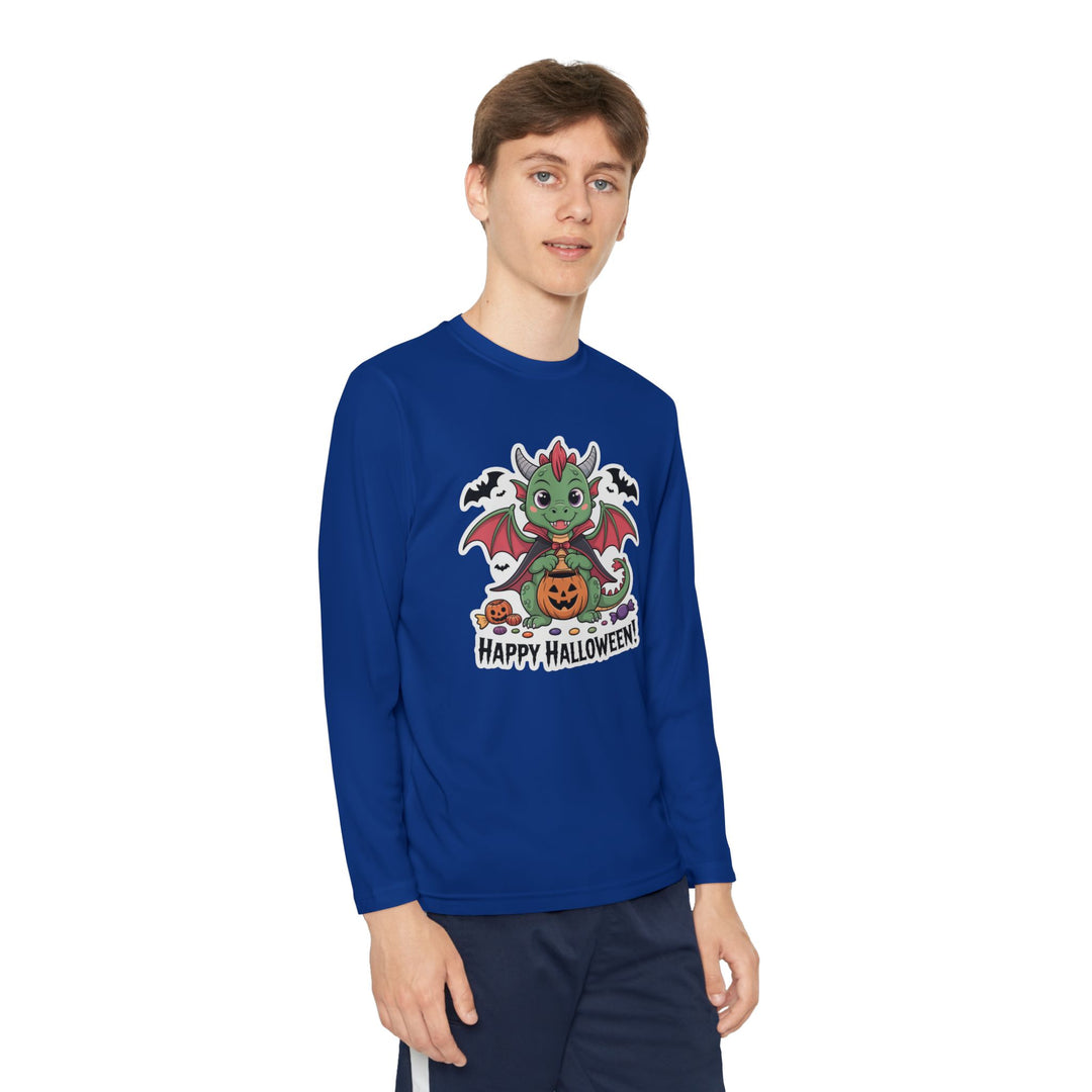 Halloween Youth Long Sleeve Tee – Cozy Kids Shirt for Trick-or-Treating & Parties