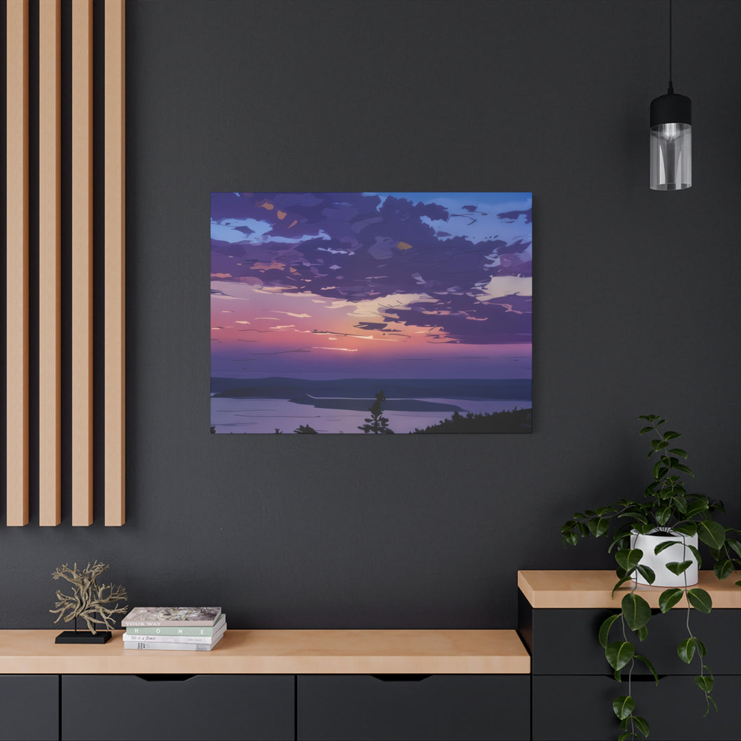 Elegant Sunset Canvas Print for Bedroom and Living Room