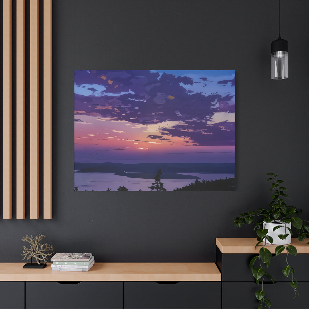 Elegant Sunset Canvas Print for Bedroom and Living Room
