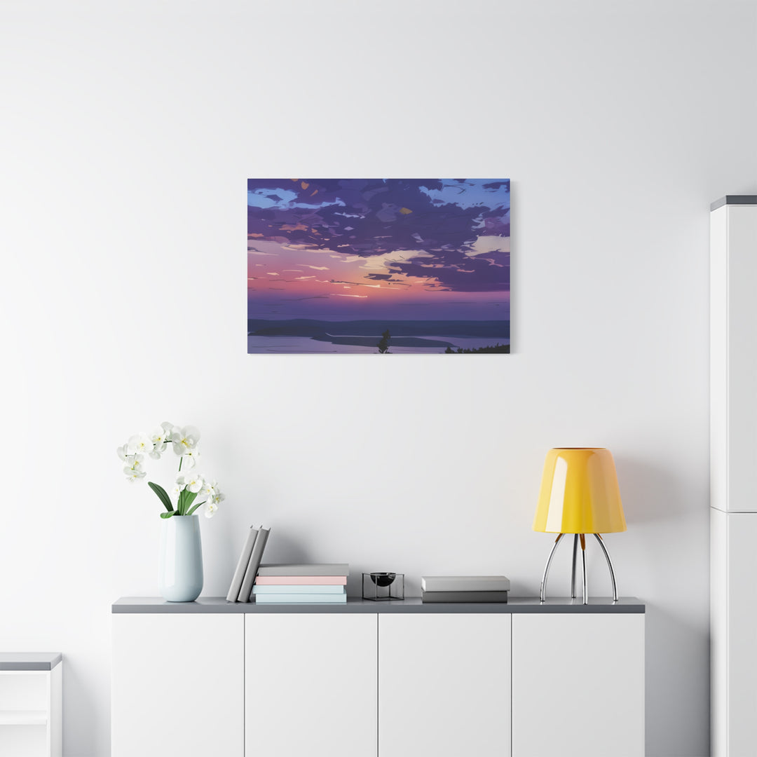Elegant Sunset Canvas Print for Bedroom and Living Room