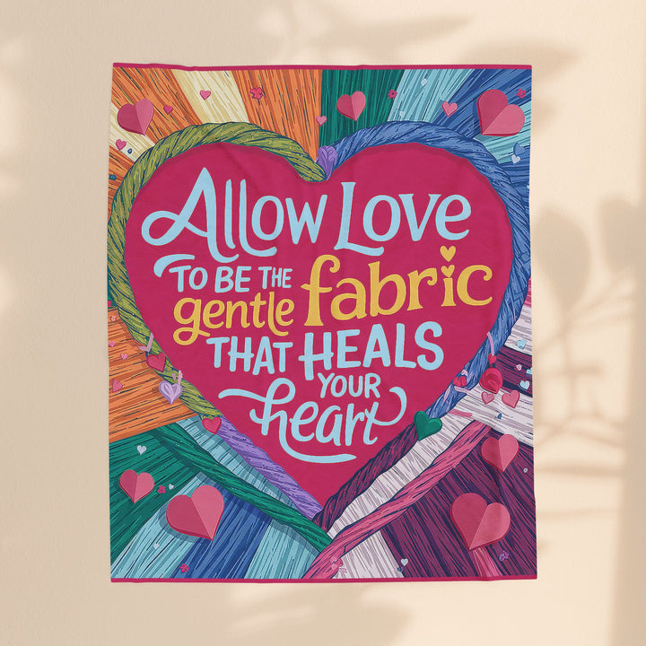 Allow Love Plush Blanket - Heartwarming Velveteen Throw for Cozy Moments