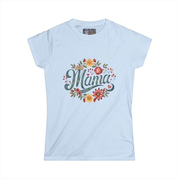 Mama Floral Women's Softstyle Tee - Perfect Gift for Moms