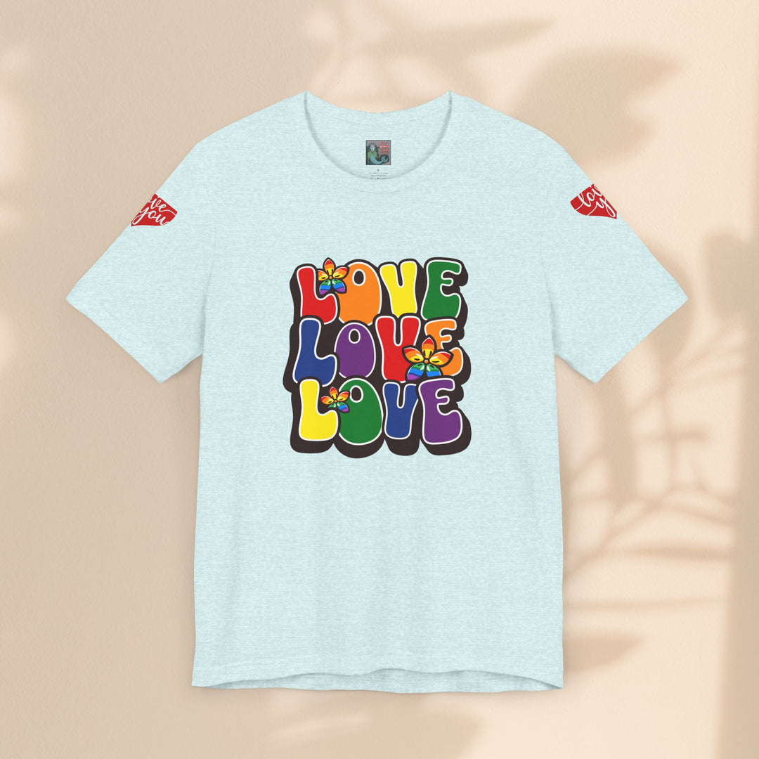 Unisex Jersey Short Sleeve Tee - Love, Love, Love