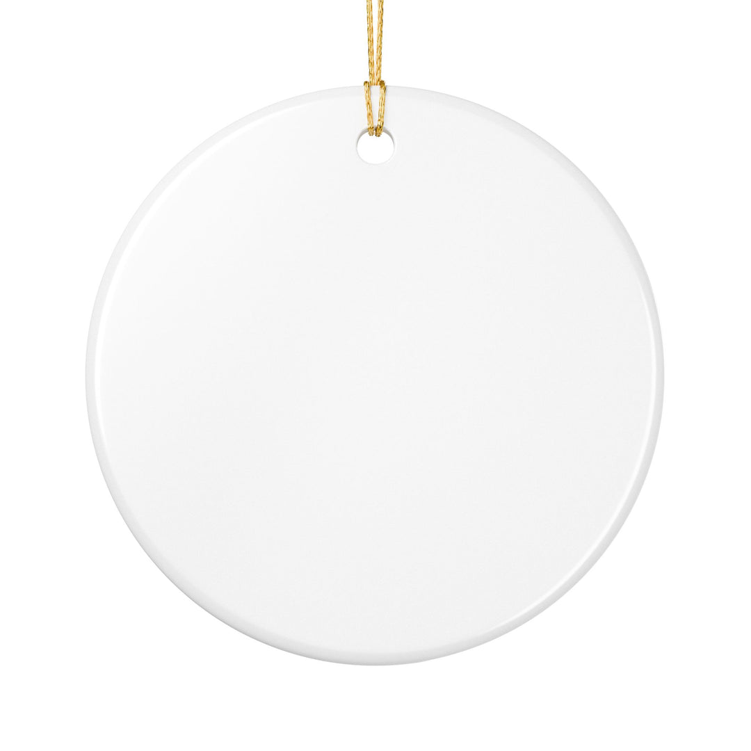 Manger Ceramic Christmas Ornament – Nativity Scene Tree Decoration & Religious Holiday Keepsake