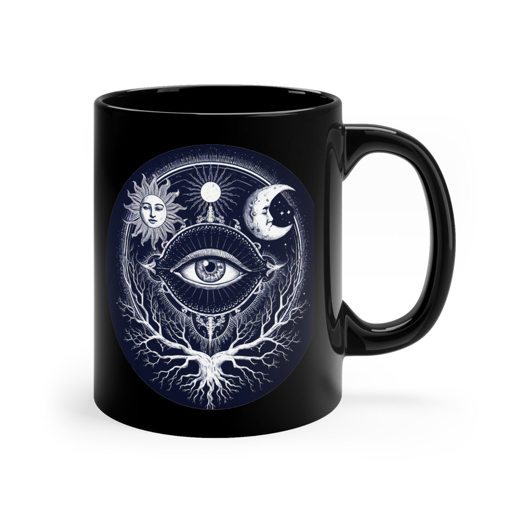 Black Coffee Mug, 11oz - Sacred Eye