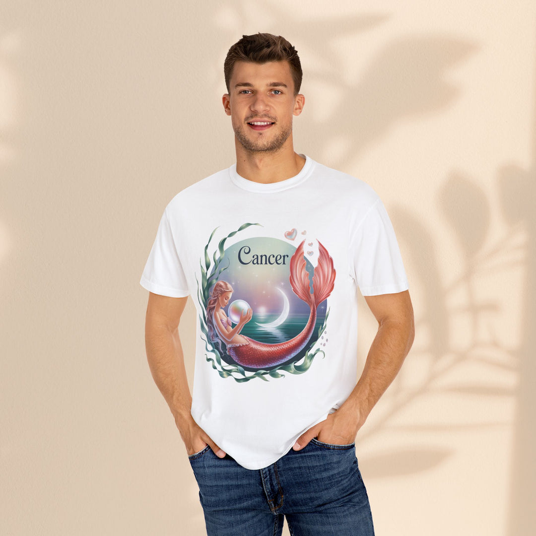 Cancer Zodiac Mermaid T-shirt, Astrology Tee, Astrological Sign Shirt, Gift for Cancer, Horoscope T-shirt, Cute Zodiac Apparel