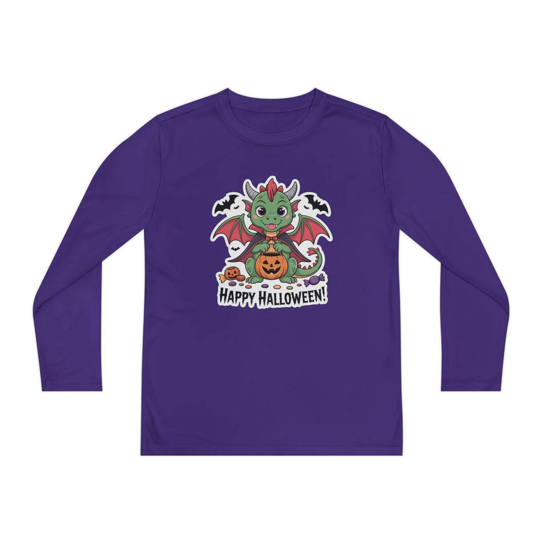 Halloween Youth Long Sleeve Tee, Cozy Tee for Kids, Spooky Costume Alternative, Perfect for Halloween Parties, Trick-Or-Treating