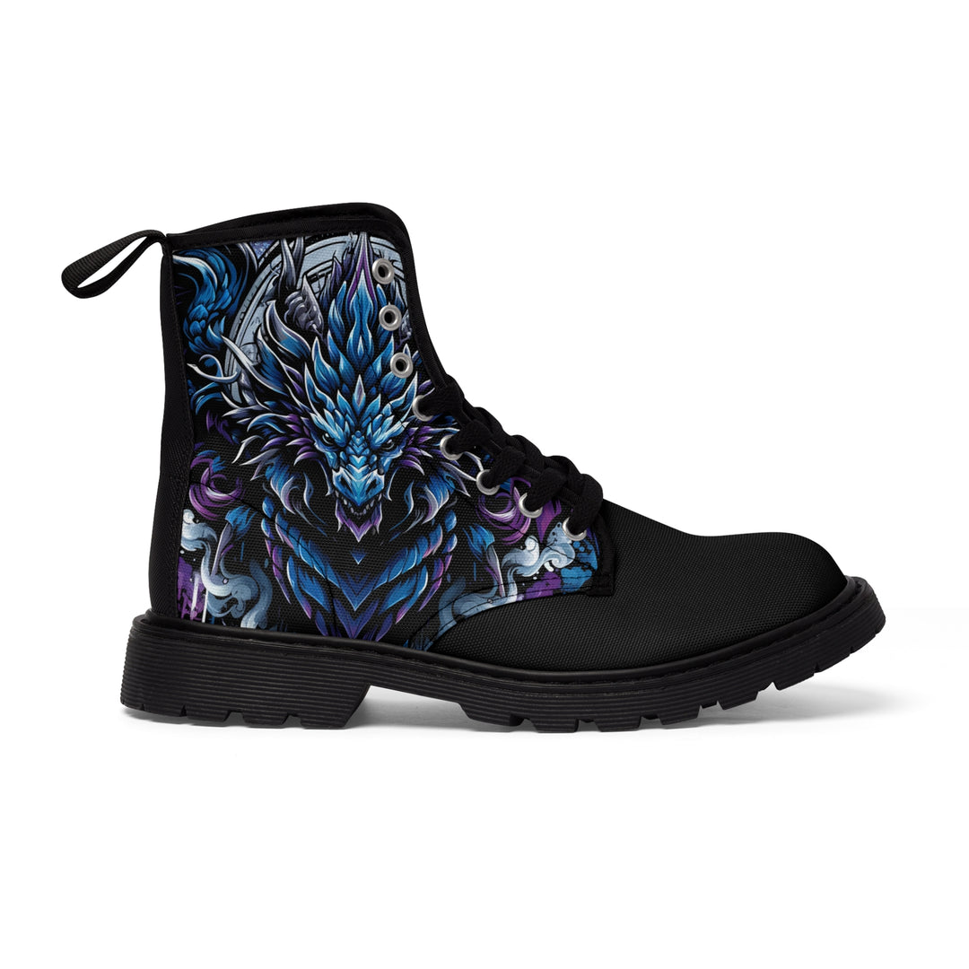 Men's Canvas Boots - Blue Electric Dragon