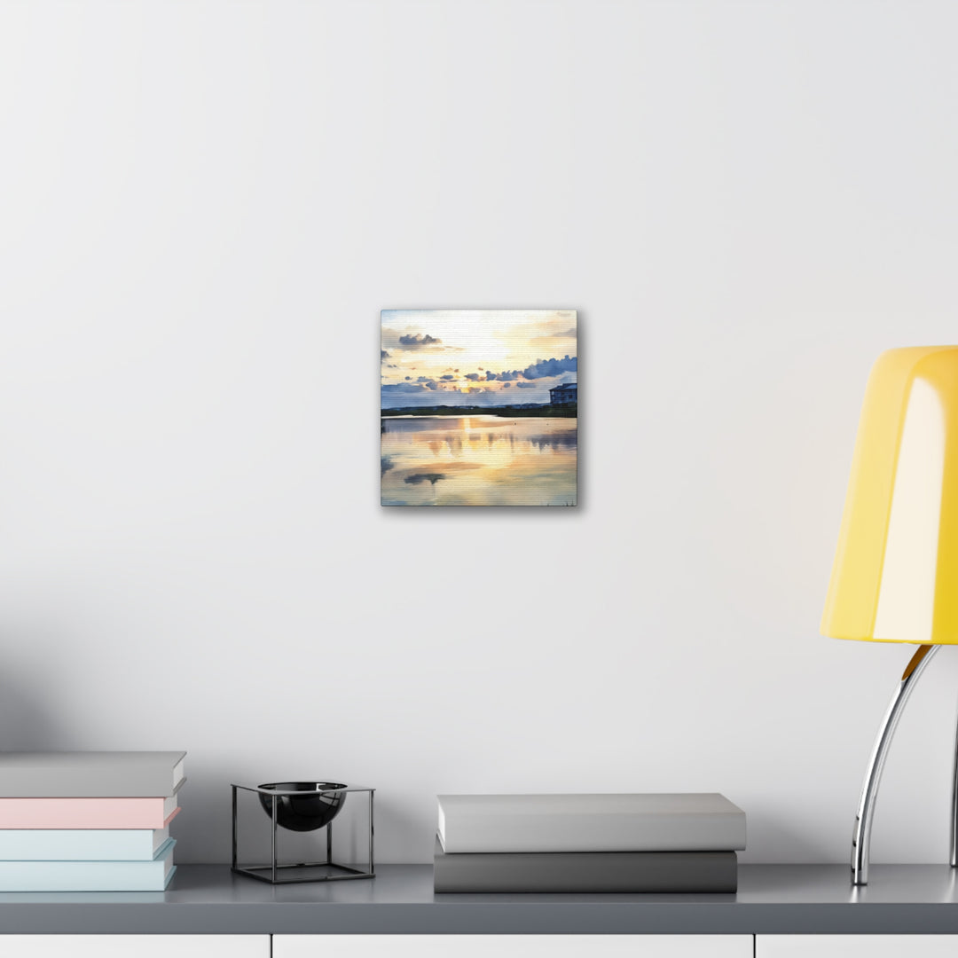 Serene Sunset Landscape Canvas Wall Art