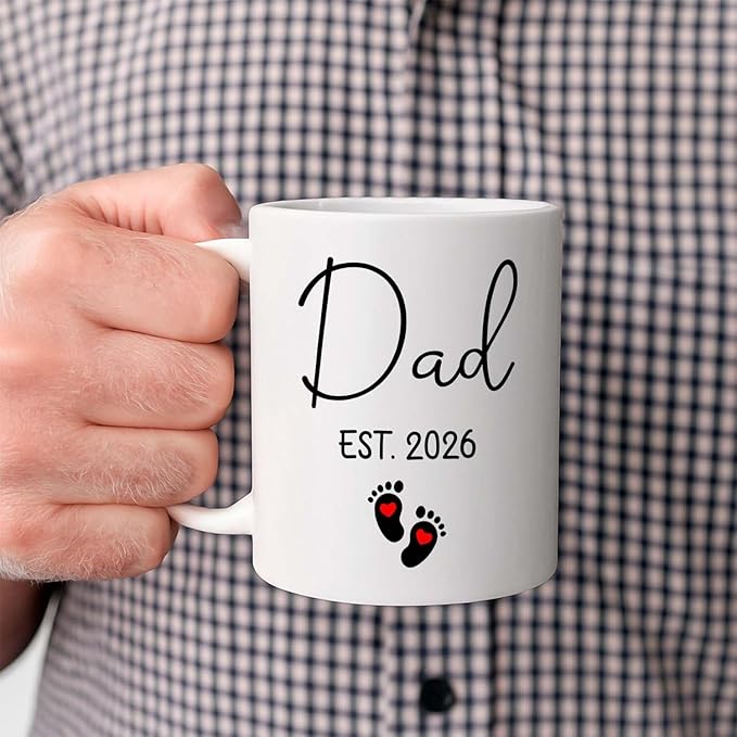 Personalized “Promoted to Dad” Pregnancy Announcement Mug