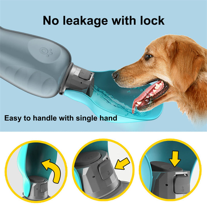 800ml Portable Dog Water Bottle | Leakproof Travel Water Dispenser