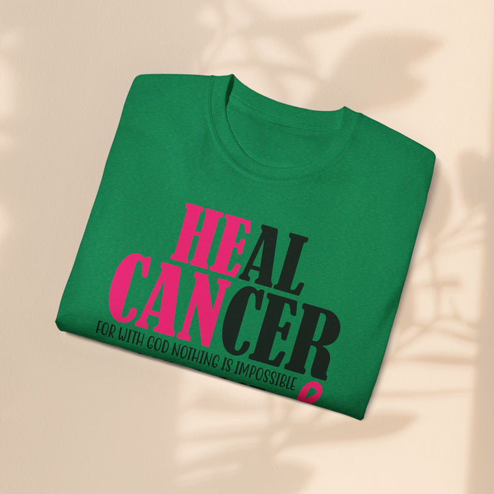 Heal Cancer Unisex Ultra Cotton Tee - Inspirational Faith-Based T-Shirt for Awareness