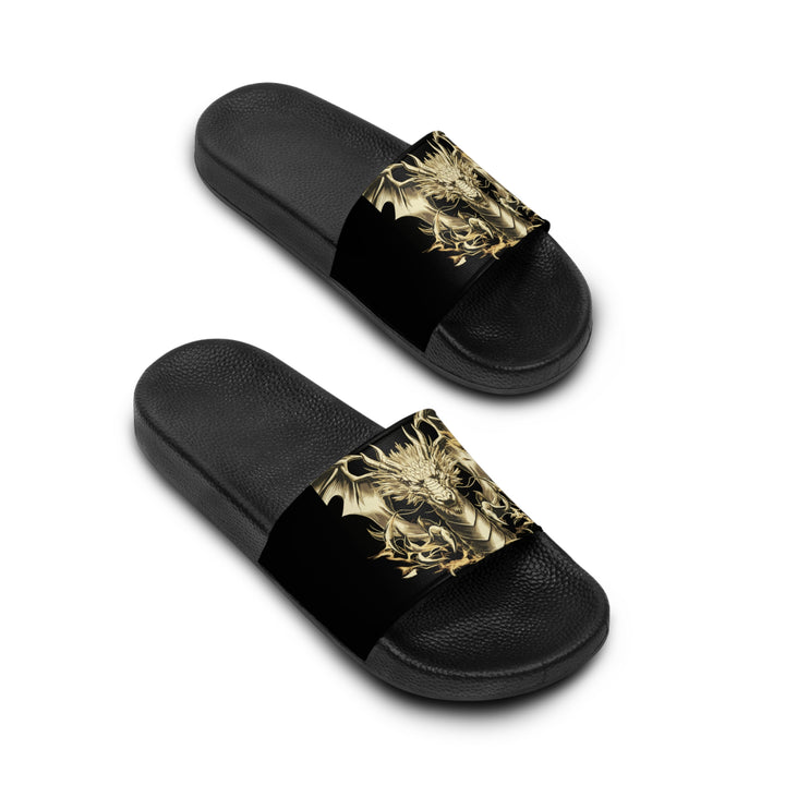 Men's Slide Sandals - Gold Dragon