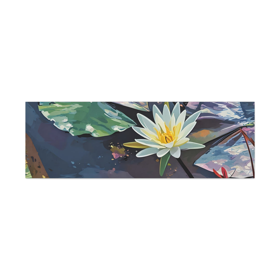 Water Lily Canvas Art Print – Nature Wall Décor