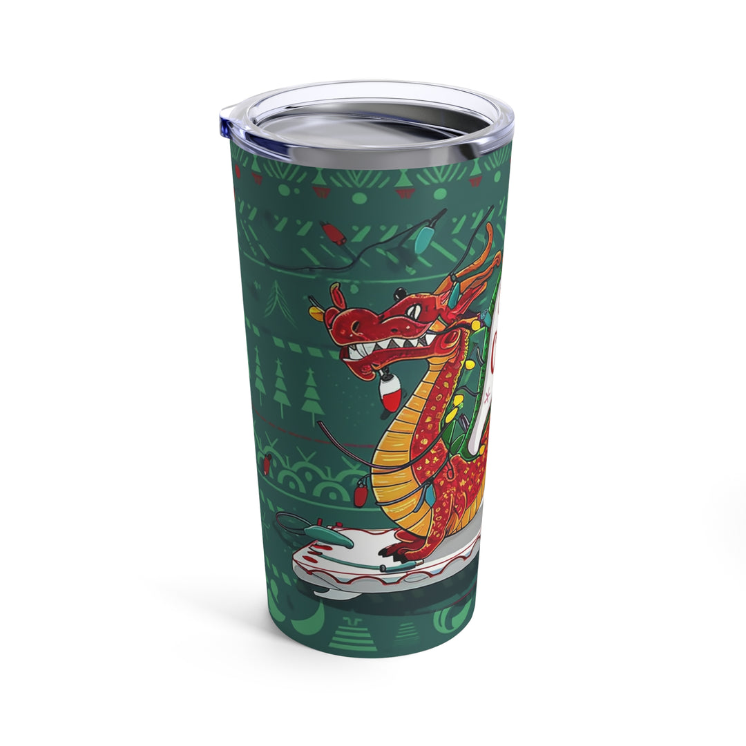 Tumbler 20oz - Merry Christmas Dragon