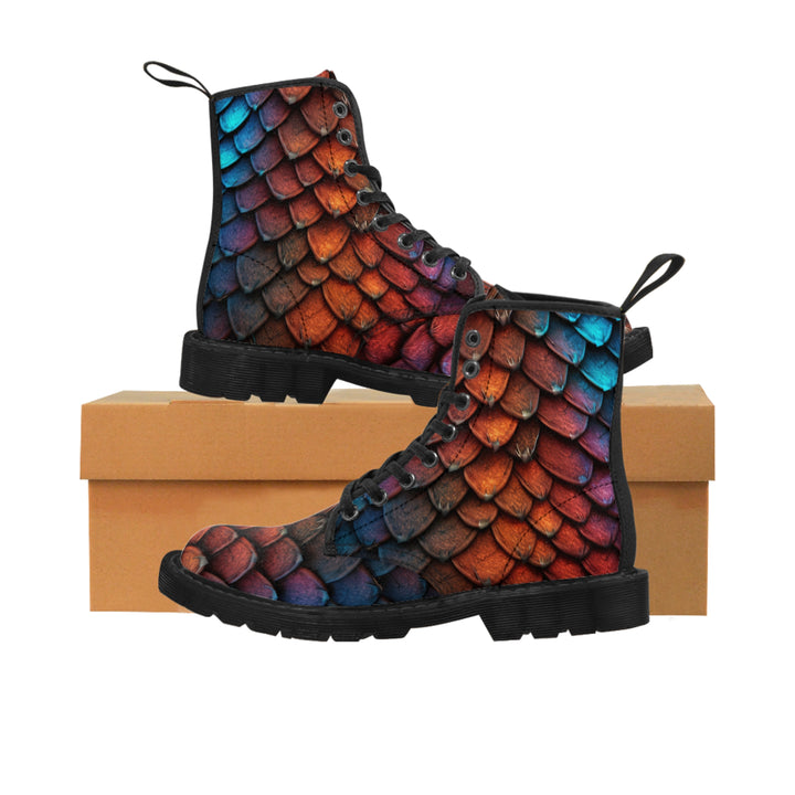 Men's Canvas Boots - Dragon Scales