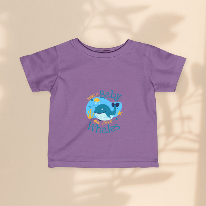 Infant Fine Jersey Tee - Just A Baby Who Loves Whales