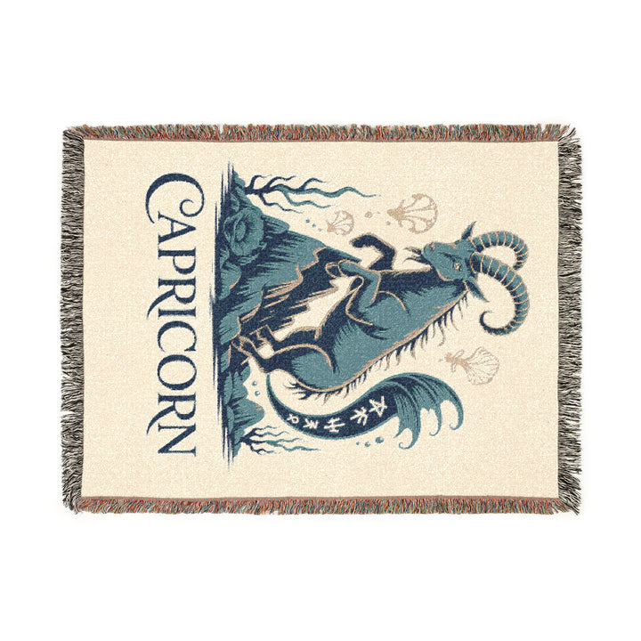 Capricorn Woven Blanket – Cozy Zodiac Throw, Astrology Home Décor & Unique Gift Idea