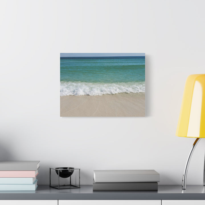 Beach Waves Matte Canvas Print – 1.25-Inch Stretched Seascape