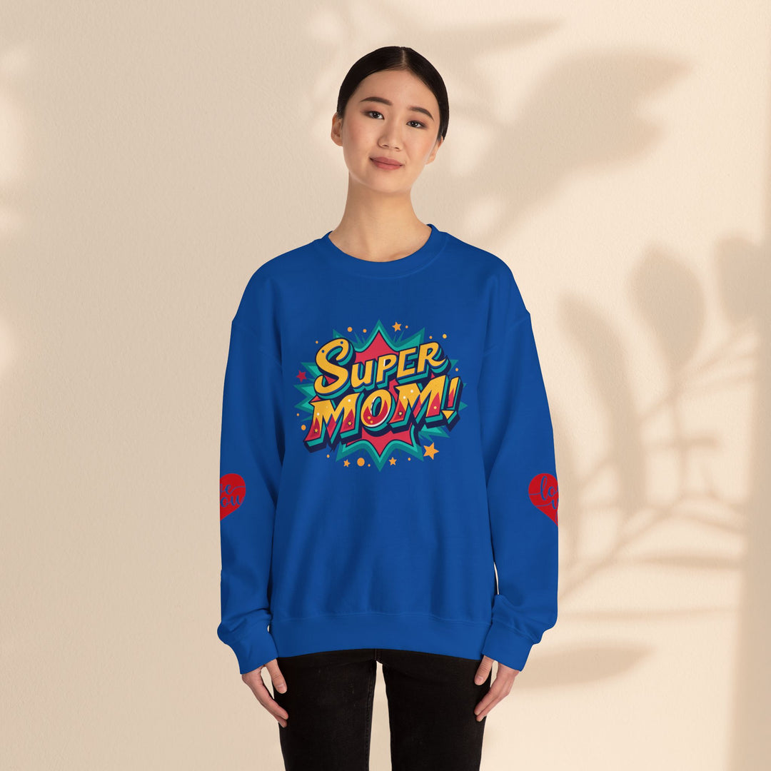 Super Mom Crewneck Sweatshirt - Perfect Gift for Mother's Day & Everyday Heroes