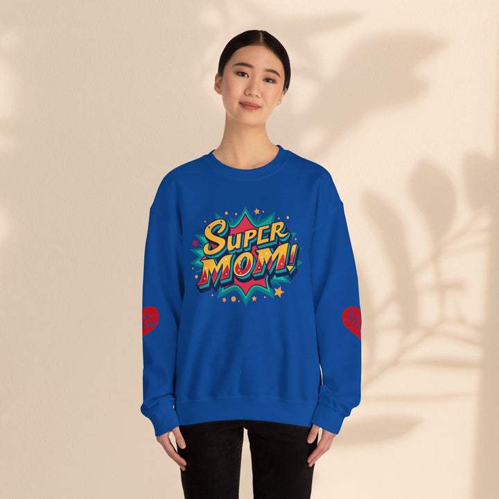 Super Mom Crewneck Sweatshirt - Perfect Gift for Mother's Day & Everyday Heroes