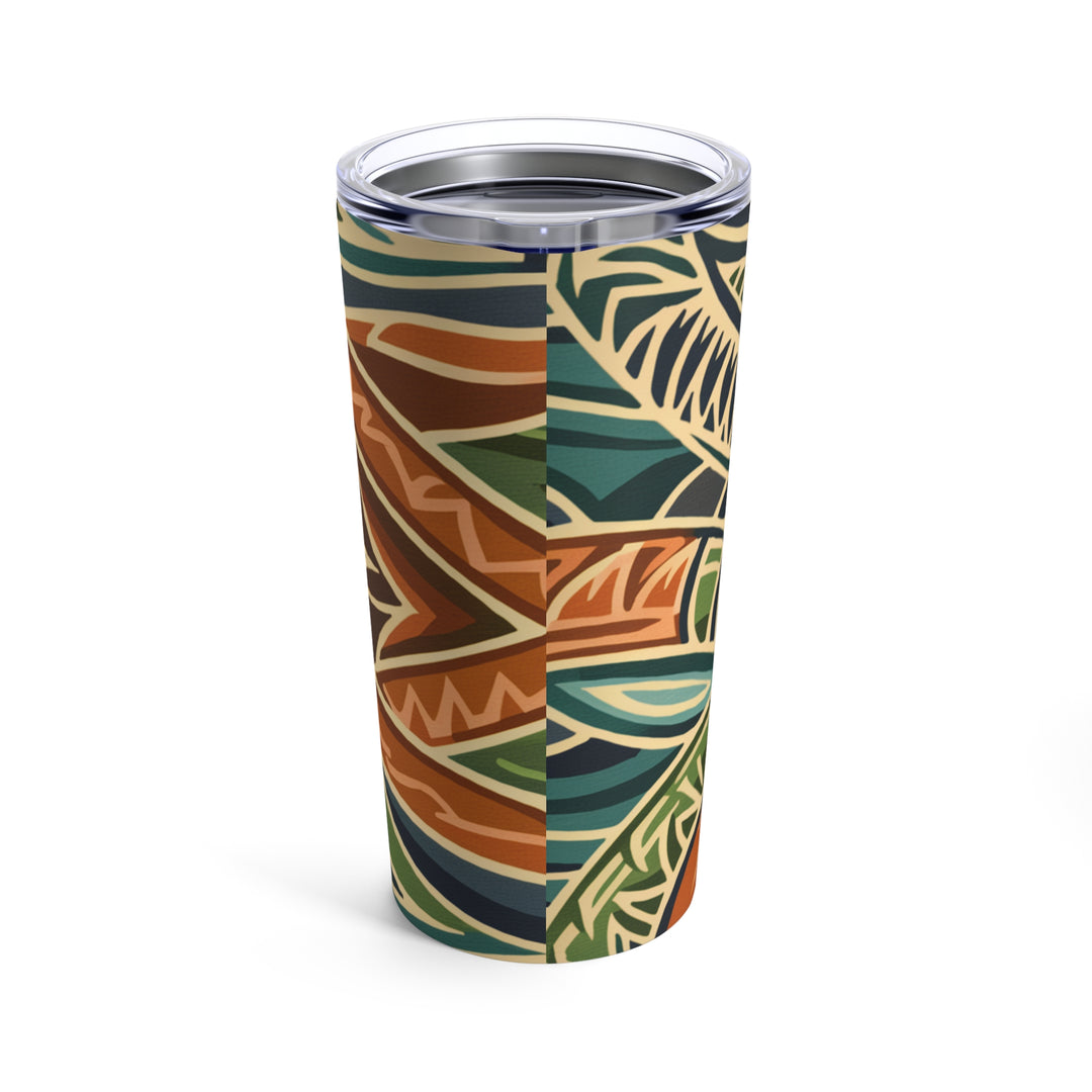 Tumbler 20oz - Orange Tribal