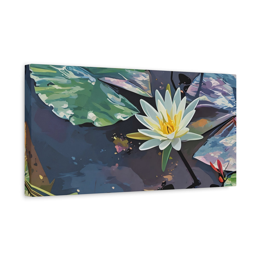 Water Lily Canvas Art Print – Nature Wall Décor