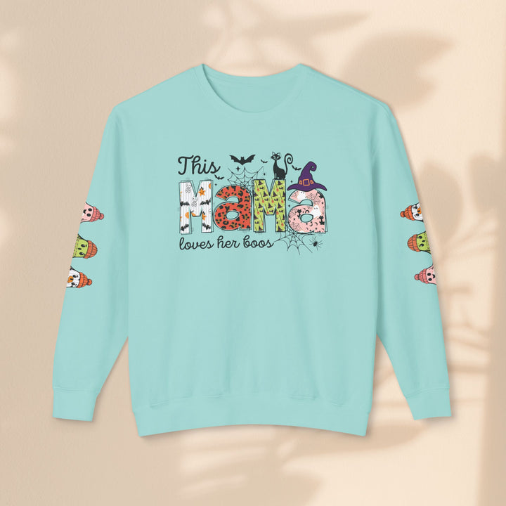 Unisex Lightweight Crewneck Sweatshirt - This Mama Loves Her Boos