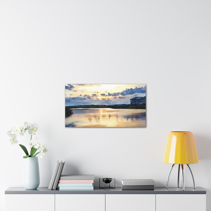 Serene Sunset Landscape Canvas Wall Art
