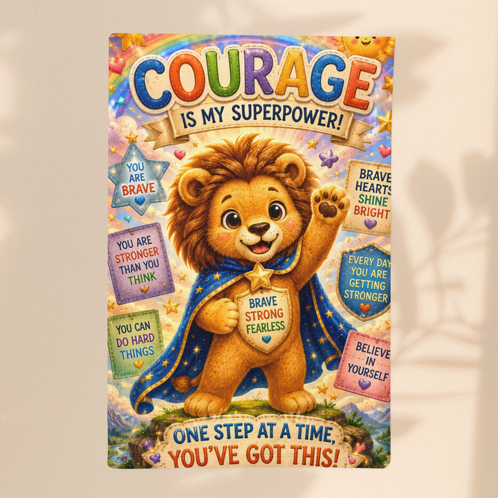 Brave Buddies™ Courage Lion Minky Sleeping Bag | Cozy Kids Sleeping Bag