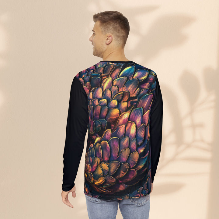 Men's Long Sleeve Shirt (AOP) - Dragon Scales