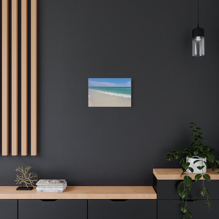 Beach Shoreline Matte Canvas Print – Tranquil Ocean Wall Art