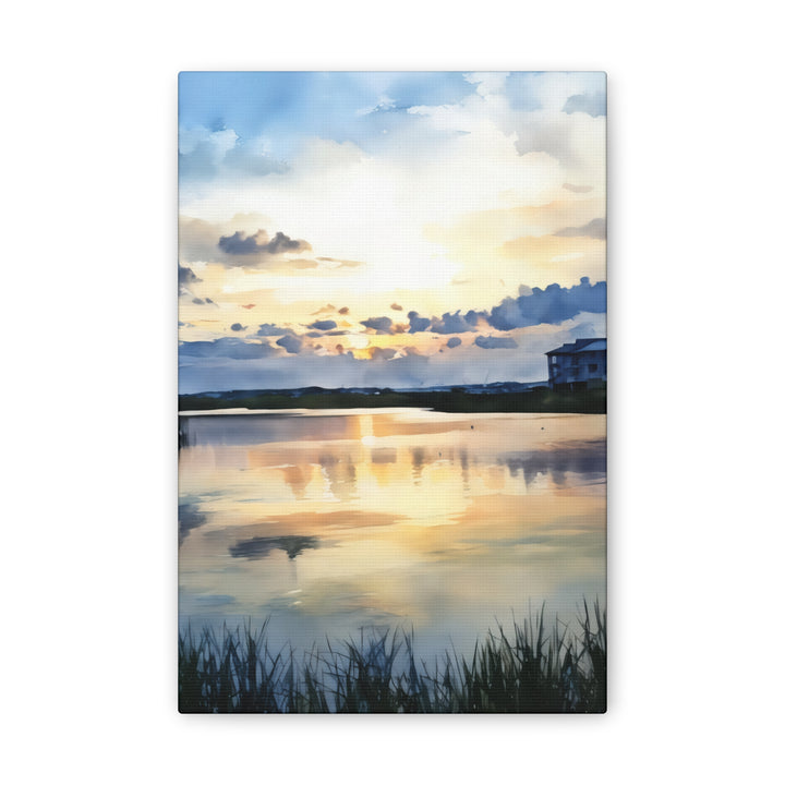 Serene Sunset Landscape Canvas Wall Art
