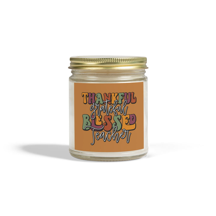 Scented Coconut Apricot Candles (4oz, 9oz) - Thankful Blessed Teacher