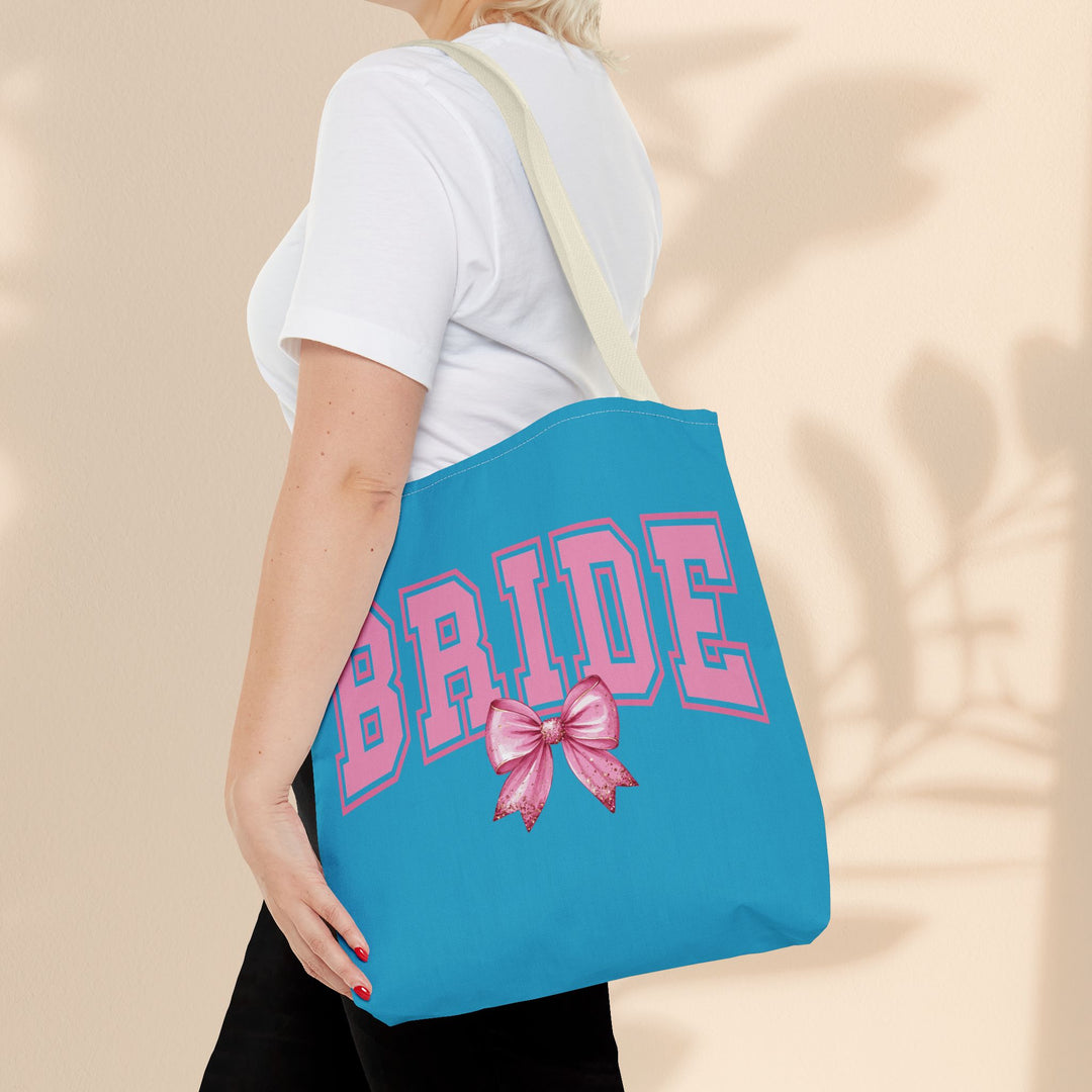 Bride Tote Bag with Bow | Bridal Shower Gift, Wedding Essentials, Bachelorette Party Accessory, Gift for Bridesmaids