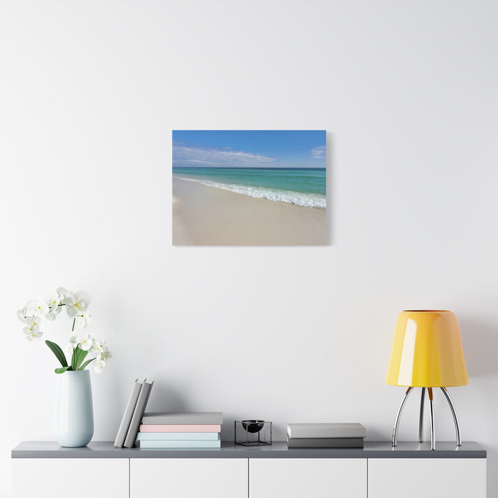 Beach Shoreline Matte Canvas Print – Tranquil Ocean Wall Art