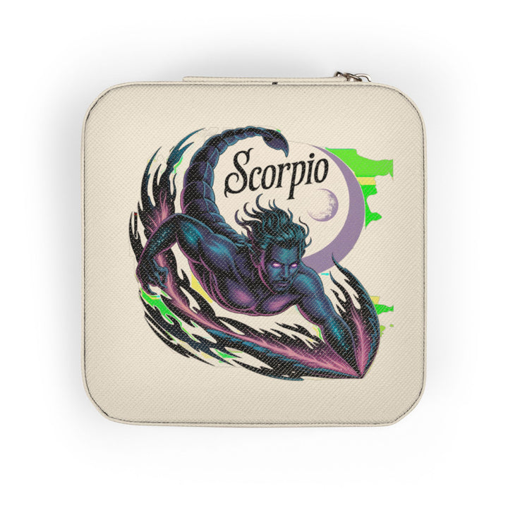 Scorpio Zodiac Jewelry Travel Case — Compact Pink Travel Jewelry Organizer