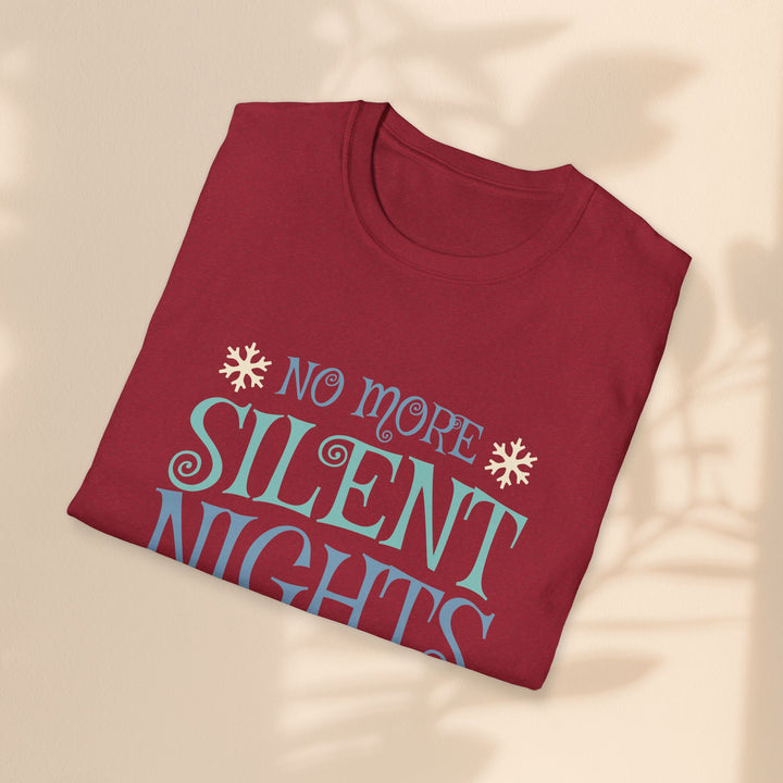 Unisex Softstyle T-Shirt - No more Silent Nights Pregnancy T-Shirt