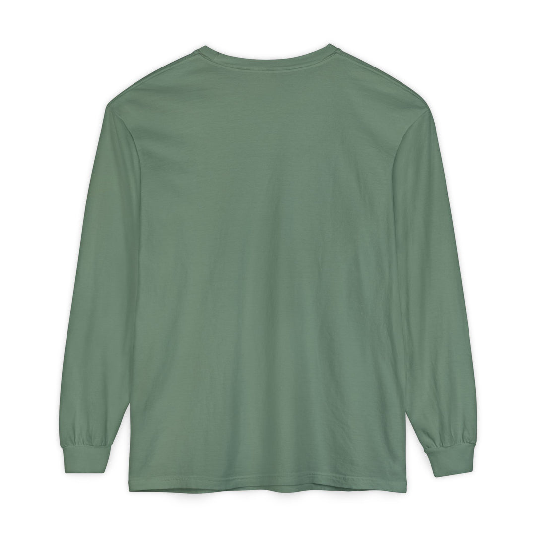 Unisex Garment-dyed Long Sleeve T-Shirt - Eating Christmas Cookies For Two
