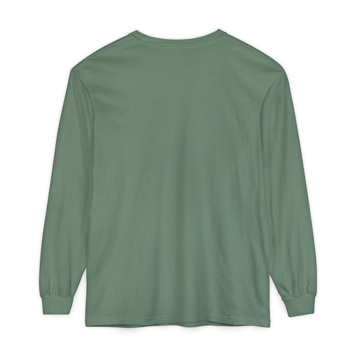 Unisex Garment-dyed Long Sleeve T-Shirt - Eating Christmas Cookies For Two