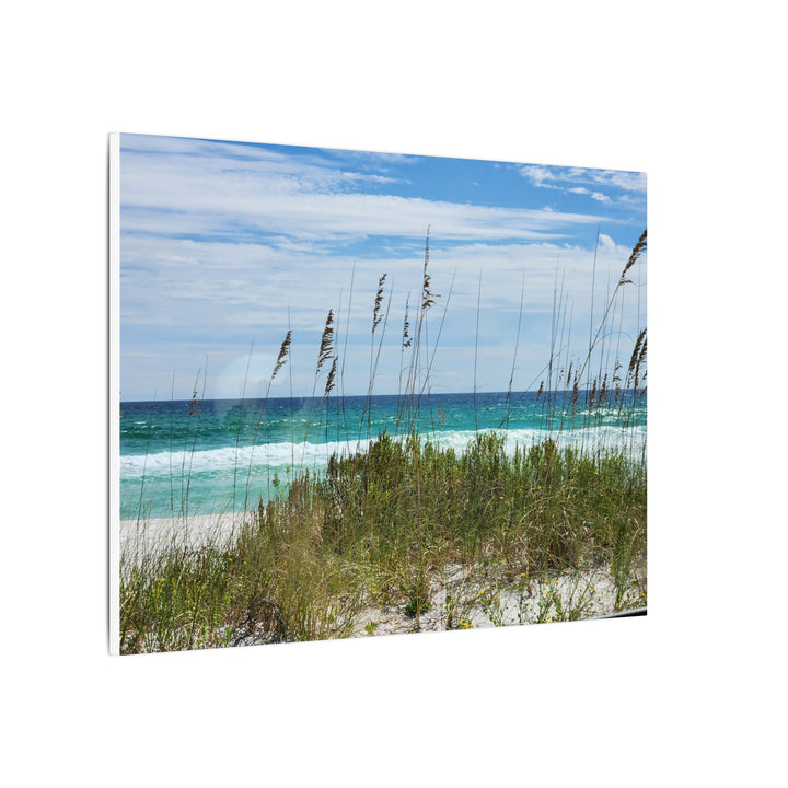 Coastal Dune Beach Canvas Print – Waves and Sea Oats Wall Art
