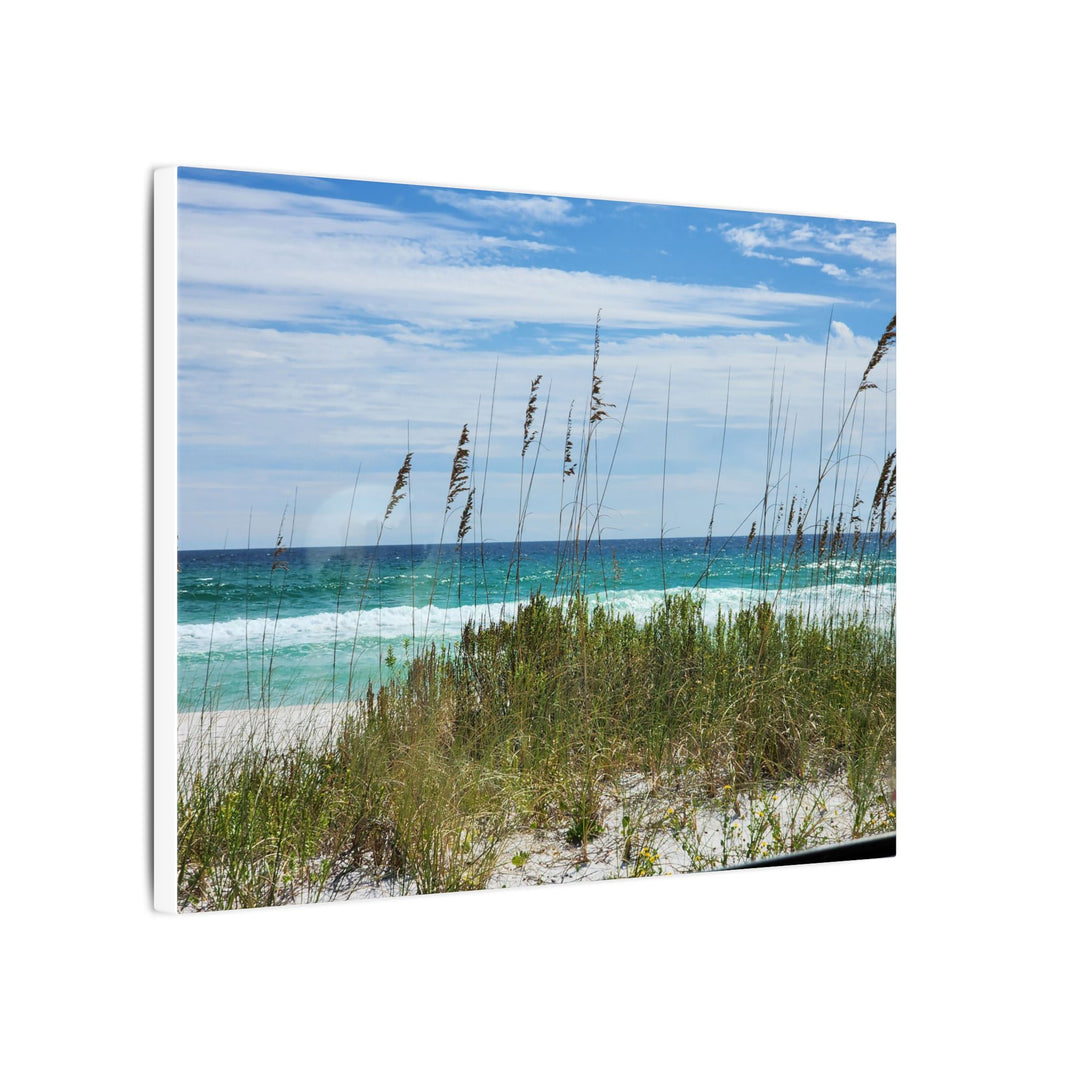 Coastal Dune Beach Canvas Print – Waves and Sea Oats Wall Art