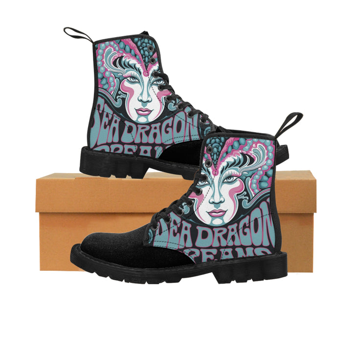 Men's Canvas Boots - Sea Dragon Dreams