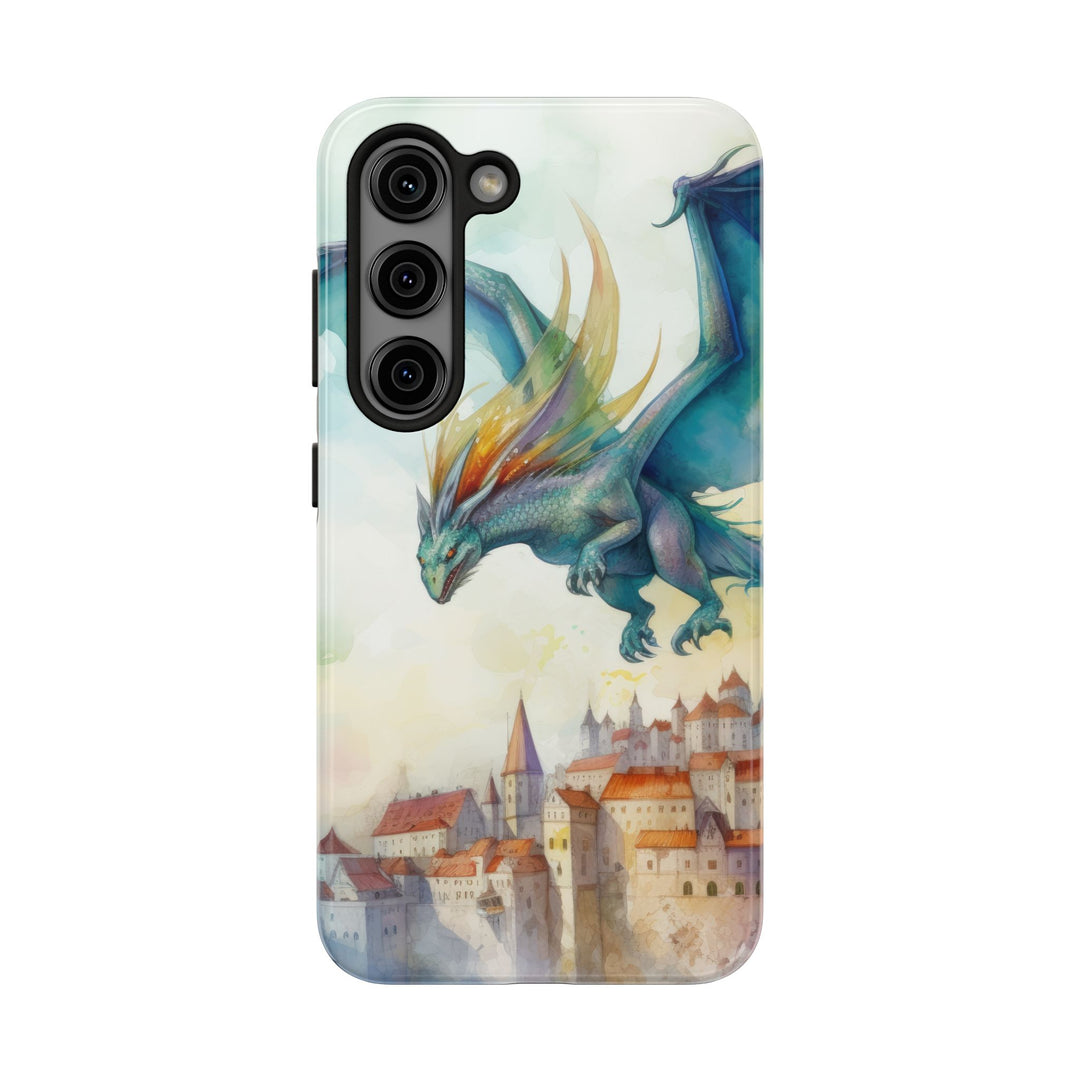 Tough Phone Cases - Dragon Over City