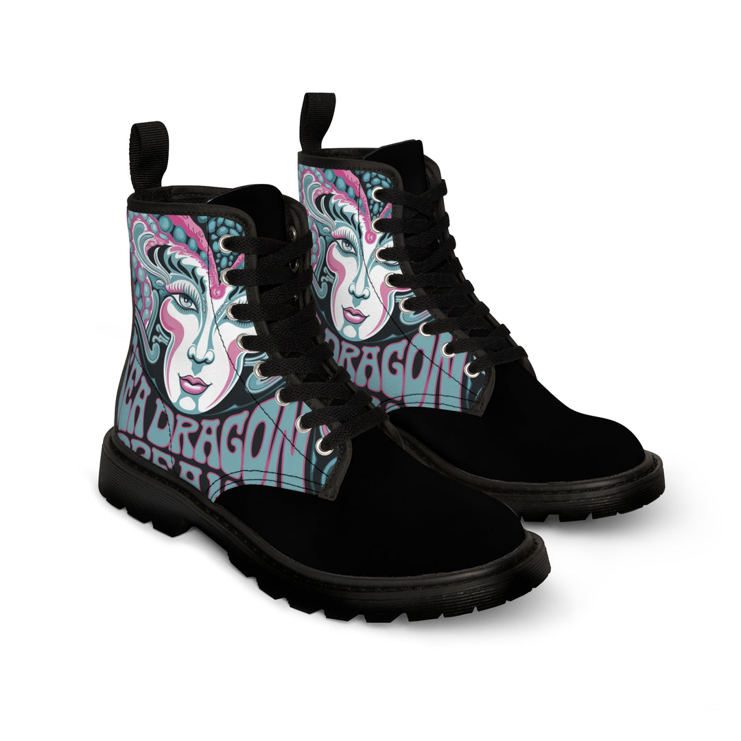 Men's Canvas Boots - Sea Dragon Dreams