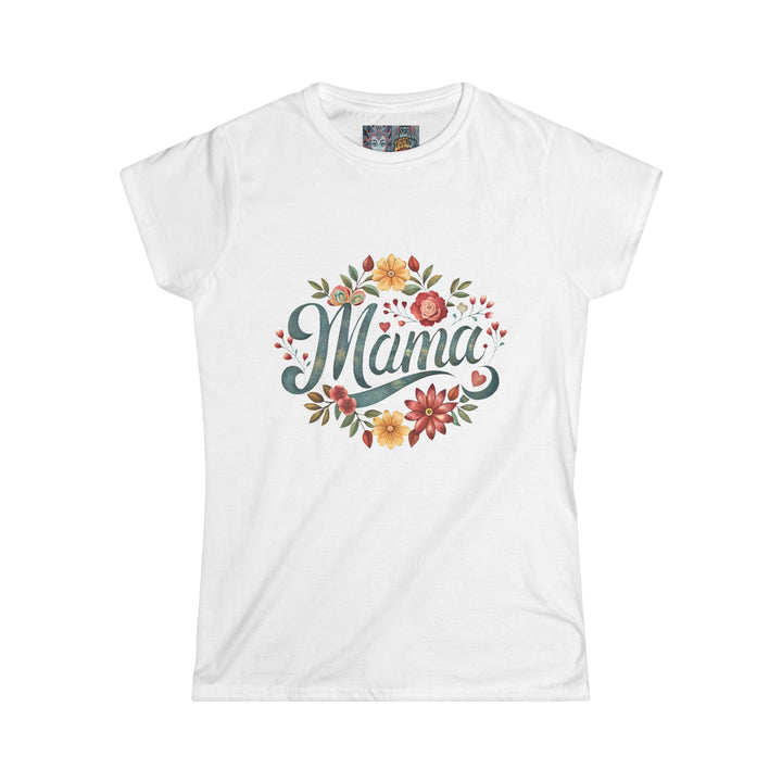 Mama Floral Women's Softstyle Tee - Perfect Gift for Moms