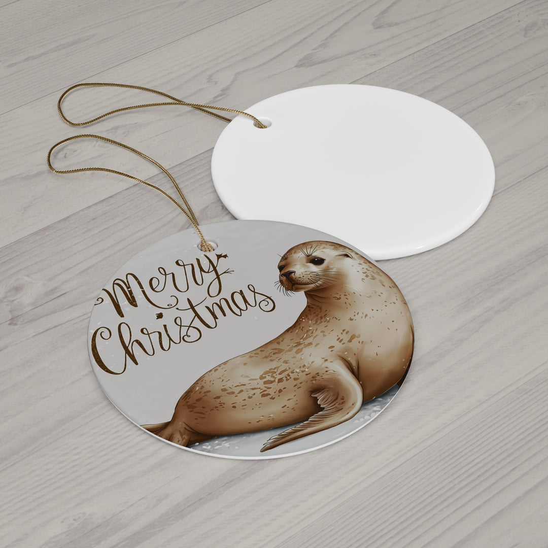 Ceramic Ornament - Merry Christmas Seal