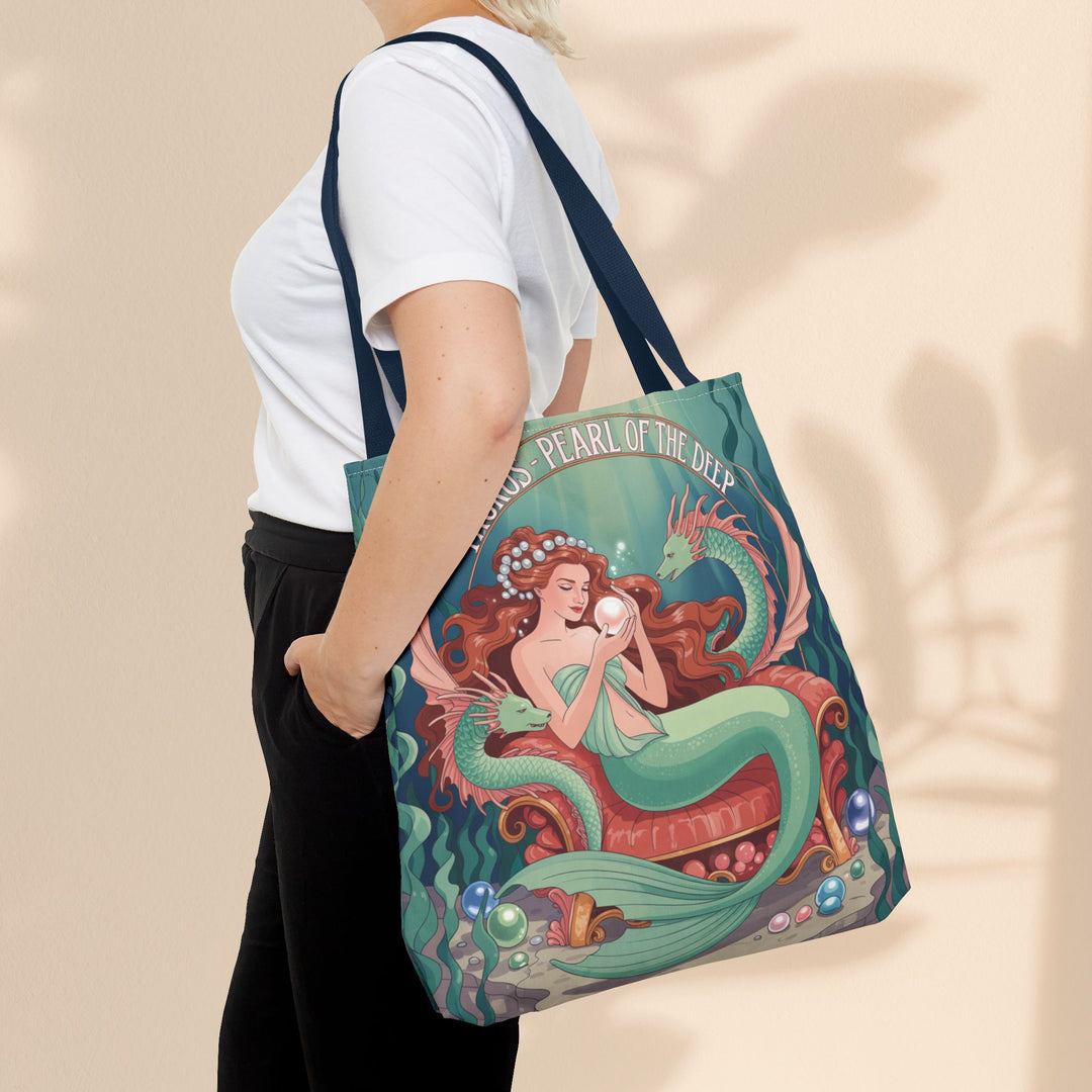 Taurus Mermaid Tote Bag, Taurus Zodiac, Ocean Lover Gift, Beach Accessory, Astrology Decor, Unique Shopping Bag