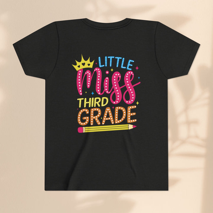 Cute Little Miss Third Grade Youth Tee, Kids Birthday Gift, School Spirit Shirt, Back to School Outfit, Fun Classroom Top